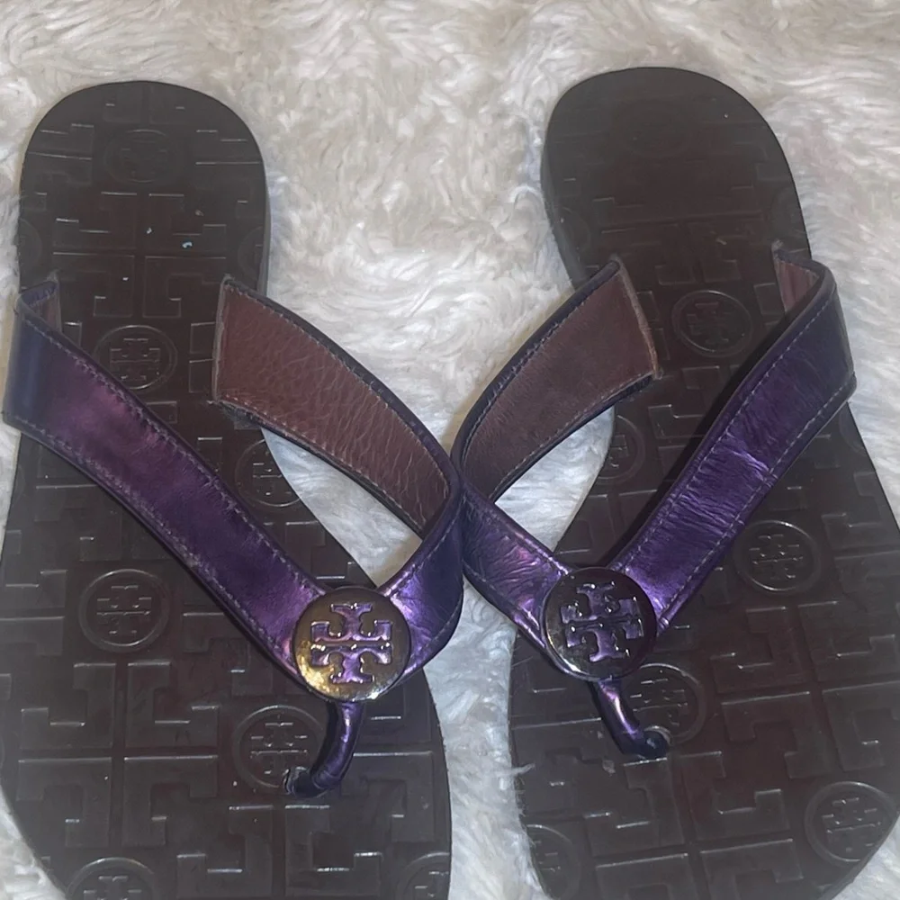 Tory Burch Dark Purple Women's flip flop sandals size 5